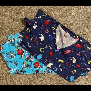 Set of 2 Dr Suess Scrub Tops